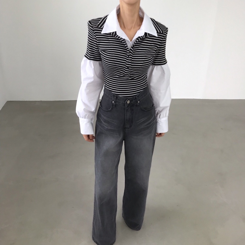 2TWO MOON韓國代購㊣女士新款真品休閑熱賣25秋冬襯衫蕾絲衫2TWO MOON襯衫/蕾絲衫