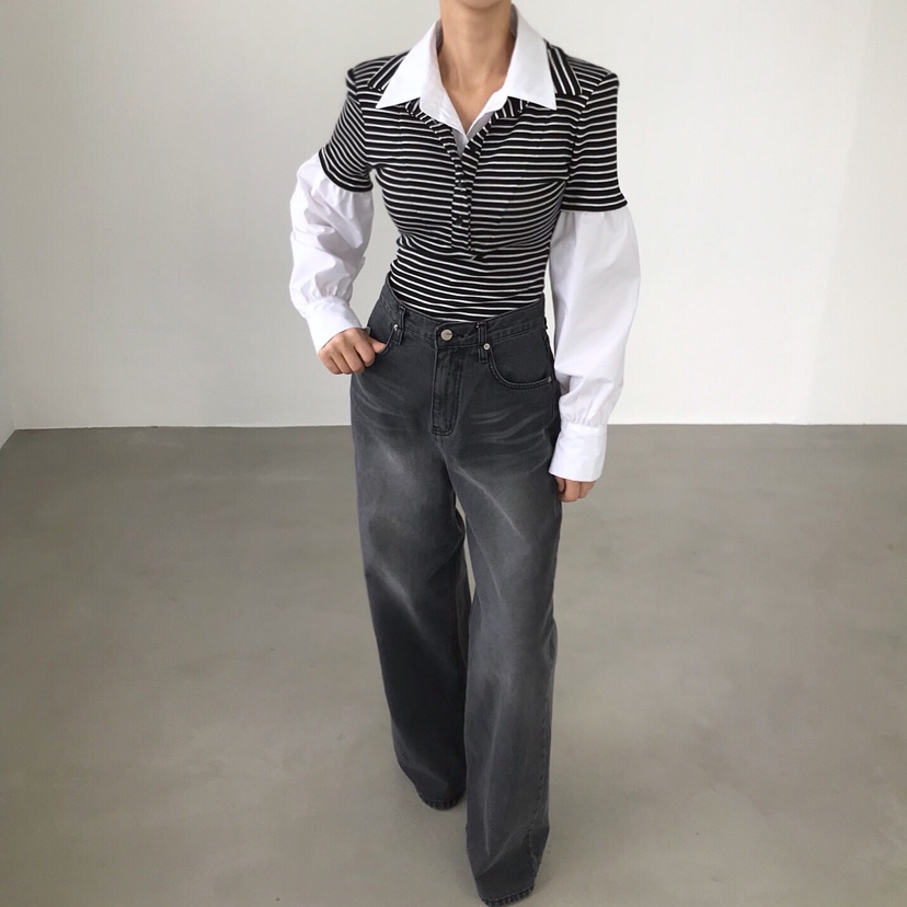 2TWO MOON韓國代購㊣女士新款真品休閑熱賣25秋冬襯衫蕾絲衫2TWO MOON襯衫/蕾絲衫