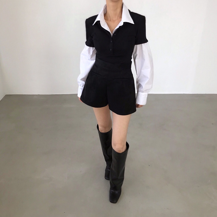2TWO MOON韓國代購㊣女士新款真品休閑熱賣25秋冬襯衫蕾絲衫2TWO MOON襯衫/蕾絲衫圖色3