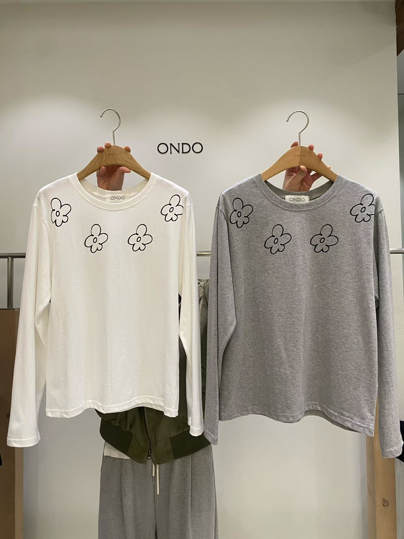 ONDO-P韓國直郵㊣女裝新品休閑推薦熱賣人氣職業25秋冬長袖T恤ONDO-P長袖T恤