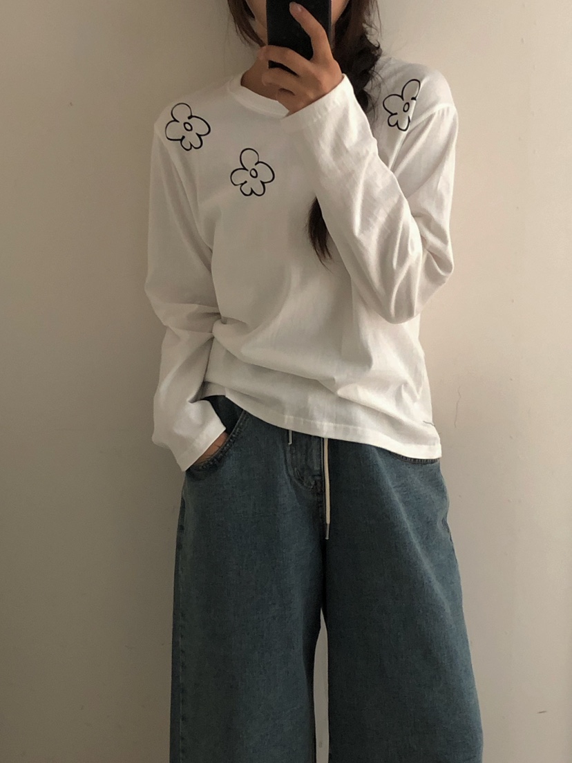 ONDO-P韓國直郵㊣女裝新品休閑推薦熱賣人氣職業25秋冬長袖T恤ONDO-P長袖T恤