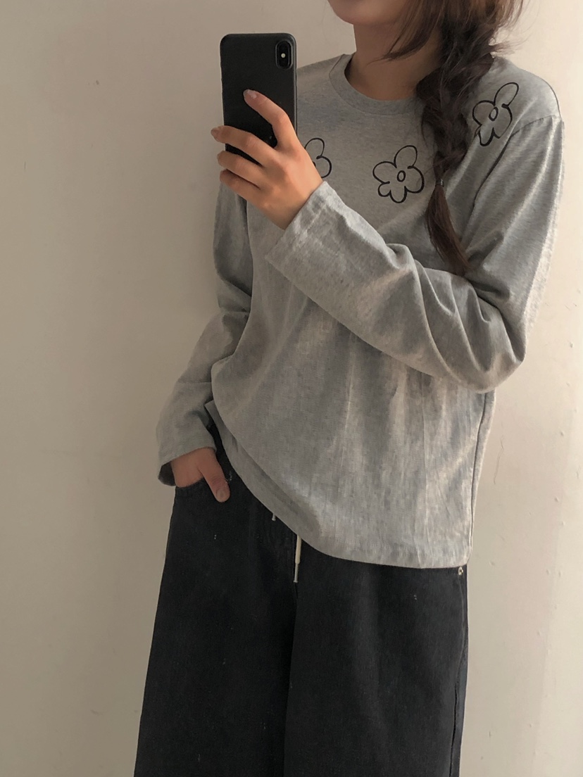 ONDO-P韓國直郵㊣女裝新品休閑推薦熱賣人氣職業25秋冬長袖T恤ONDO-P長袖T恤