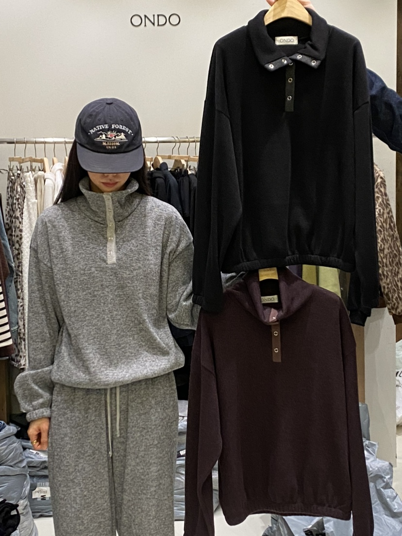 ONDO-P韓國代購㊣女裝新品職業推薦真品休閑25秋冬熱賣衛衣ONDO-P衛衣
