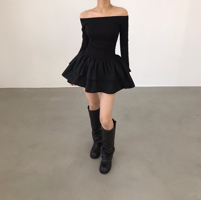 2TWO MOON東大門㊣實拍女士新款真品熱賣25秋冬休閑連衣裙2TWO MOON連衣裙圖色1