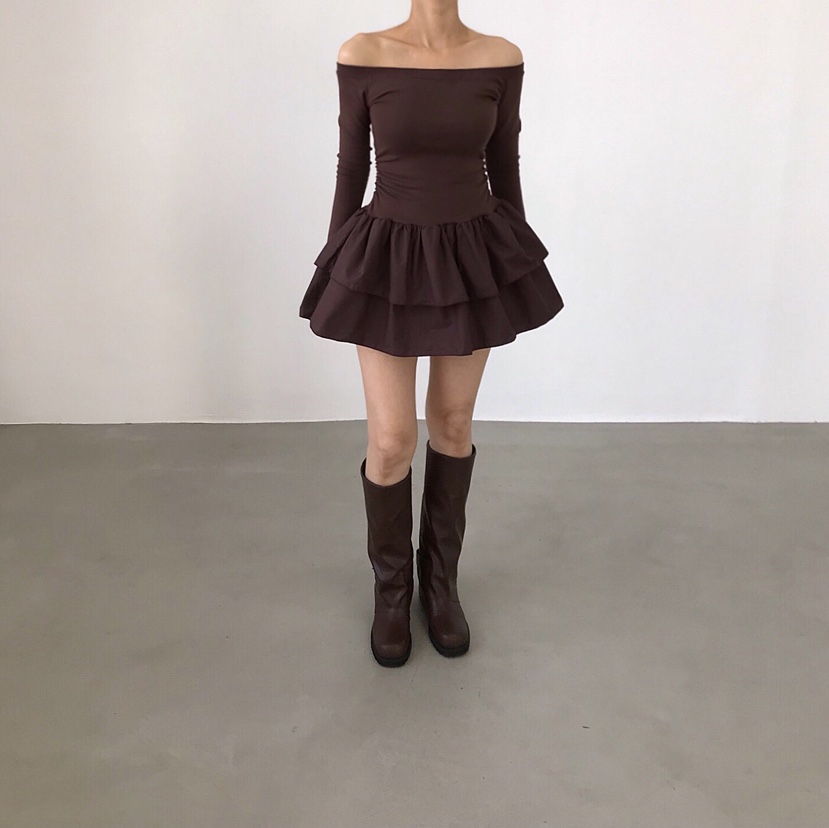 2TWO MOON東大門㊣實拍女士新款真品熱賣25秋冬休閑連衣裙2TWO MOON連衣裙圖色2