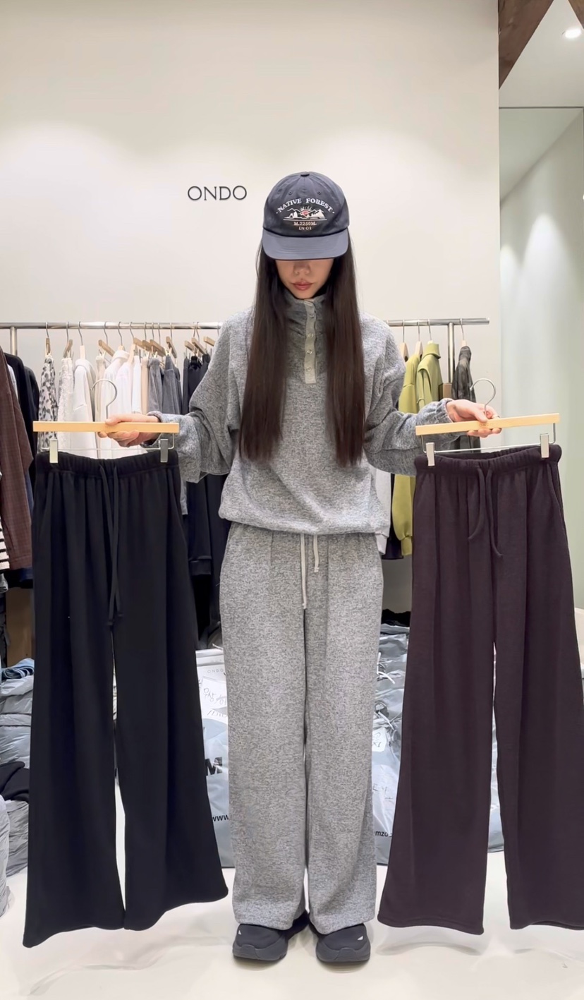 ONDO-P東大門㊣實拍女裝新款職業推薦25秋冬人氣休閑褲羊毛ONDO-P休閑褲