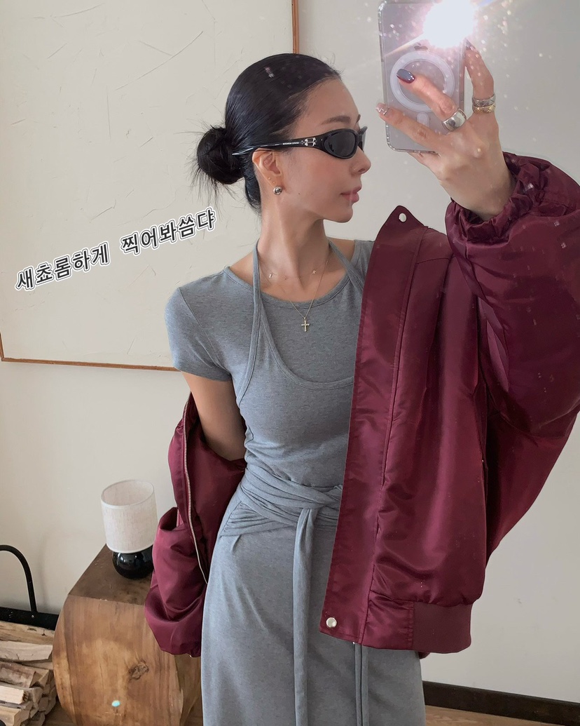 REVE CITE-L韓國直郵㊣女士新品職業熱賣時尚人氣連衣裙破洞REVE CITE連衣裙