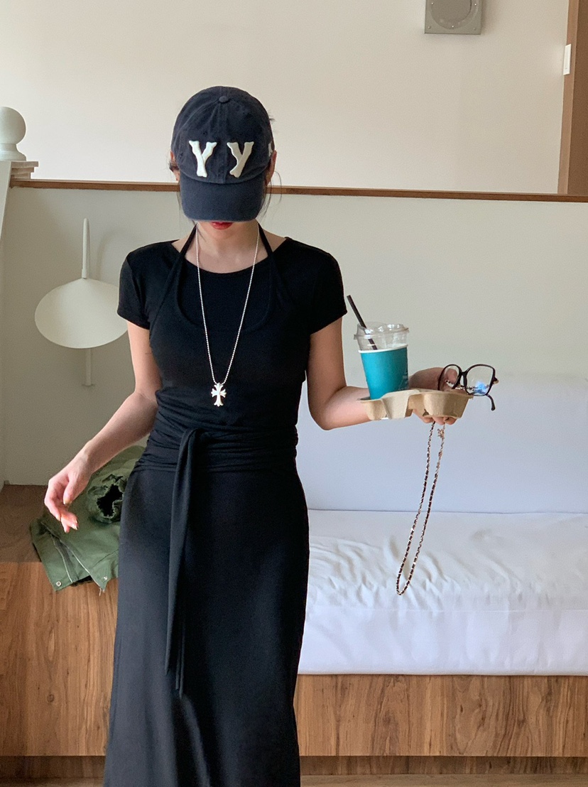 REVE CITE-L韓國直郵㊣女士新品職業熱賣時尚人氣連衣裙破洞REVE CITE連衣裙