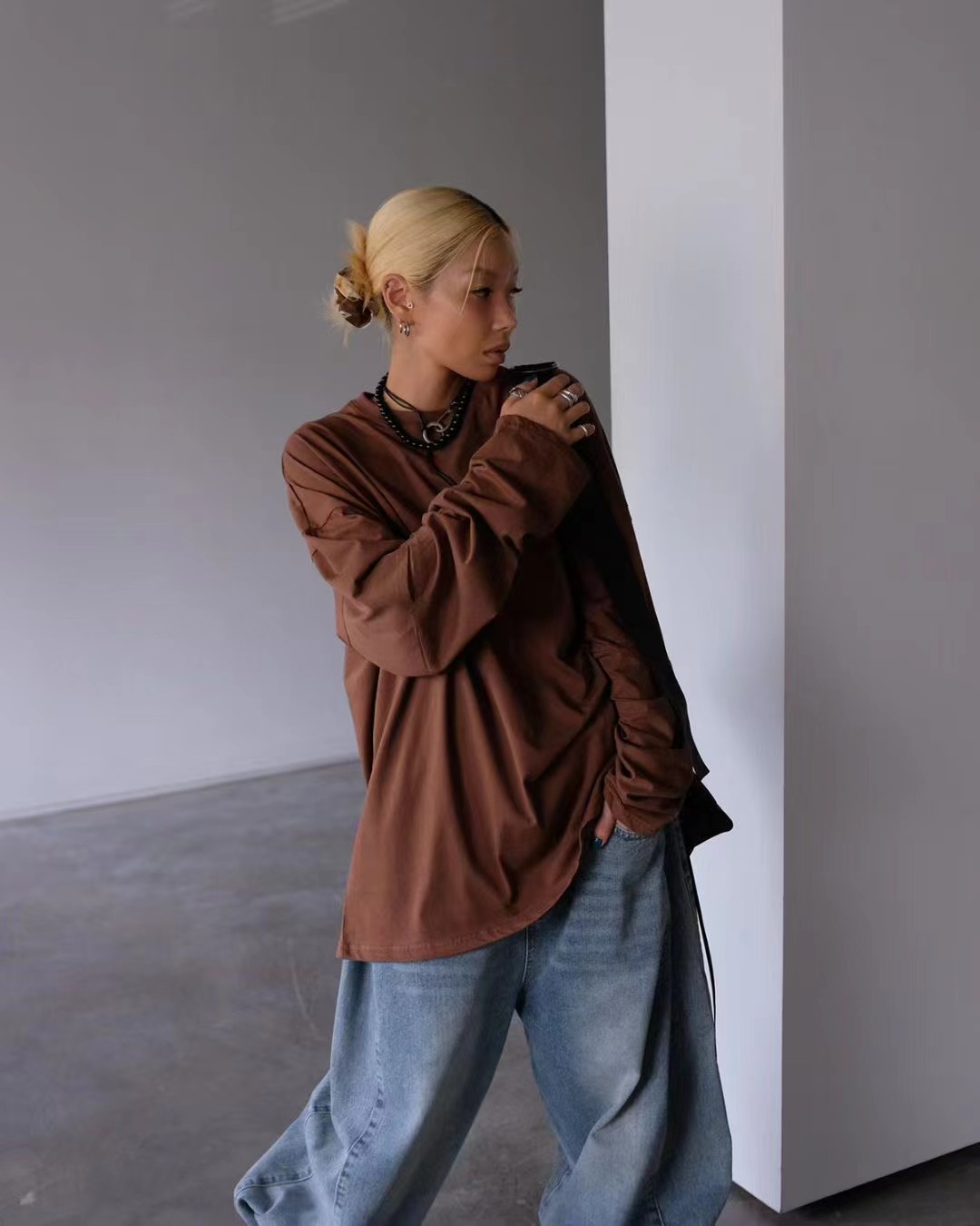 MINICLOSET韓國直郵㊣女士新品推薦休閑時尚25秋冬真品長袖T恤MINICLOSET長袖T恤