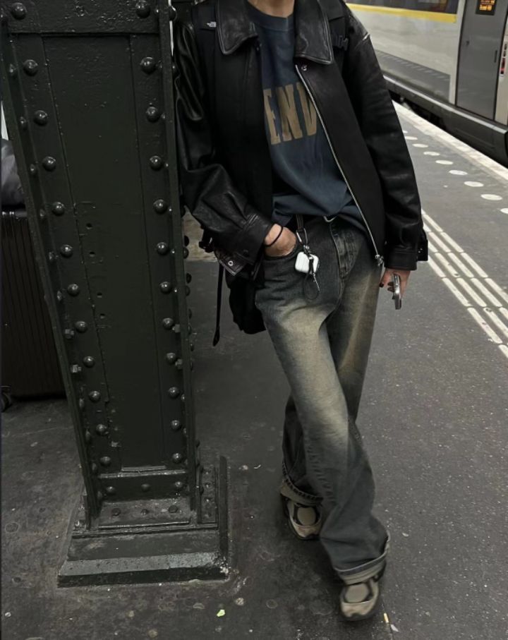STAY HERE韓國直郵㊣女士新款職業休閑時尚真品25秋冬皮衣皮革STAY HERE皮衣