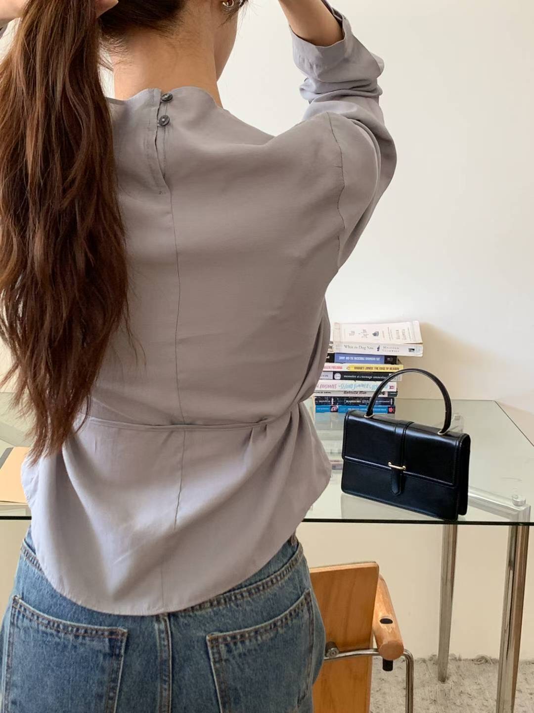 SUNDAY韓國代購㊣女裝新款推薦熱賣職業人氣襯衫蕾絲衫高領SUNDAY襯衫/蕾絲衫