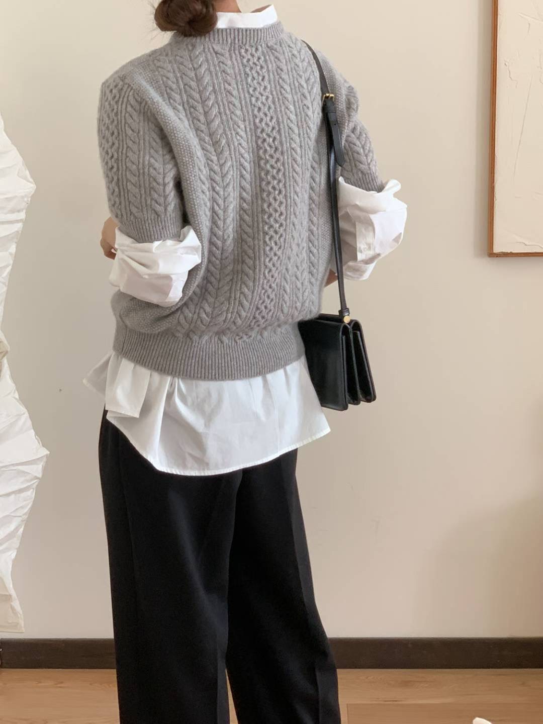 SUNDAY韓國直郵㊣女裝新品職業熱賣25秋冬人氣針織衫不含內搭SUNDAY針織衫