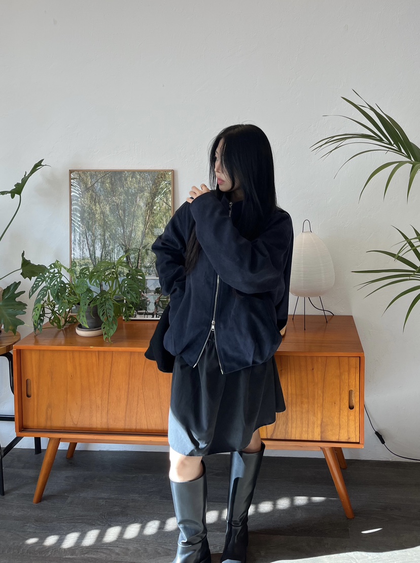 LEMATIN東大門㊣代購女裝新款職業時尚人氣25秋冬夾克絨面革LEMATIN夾克