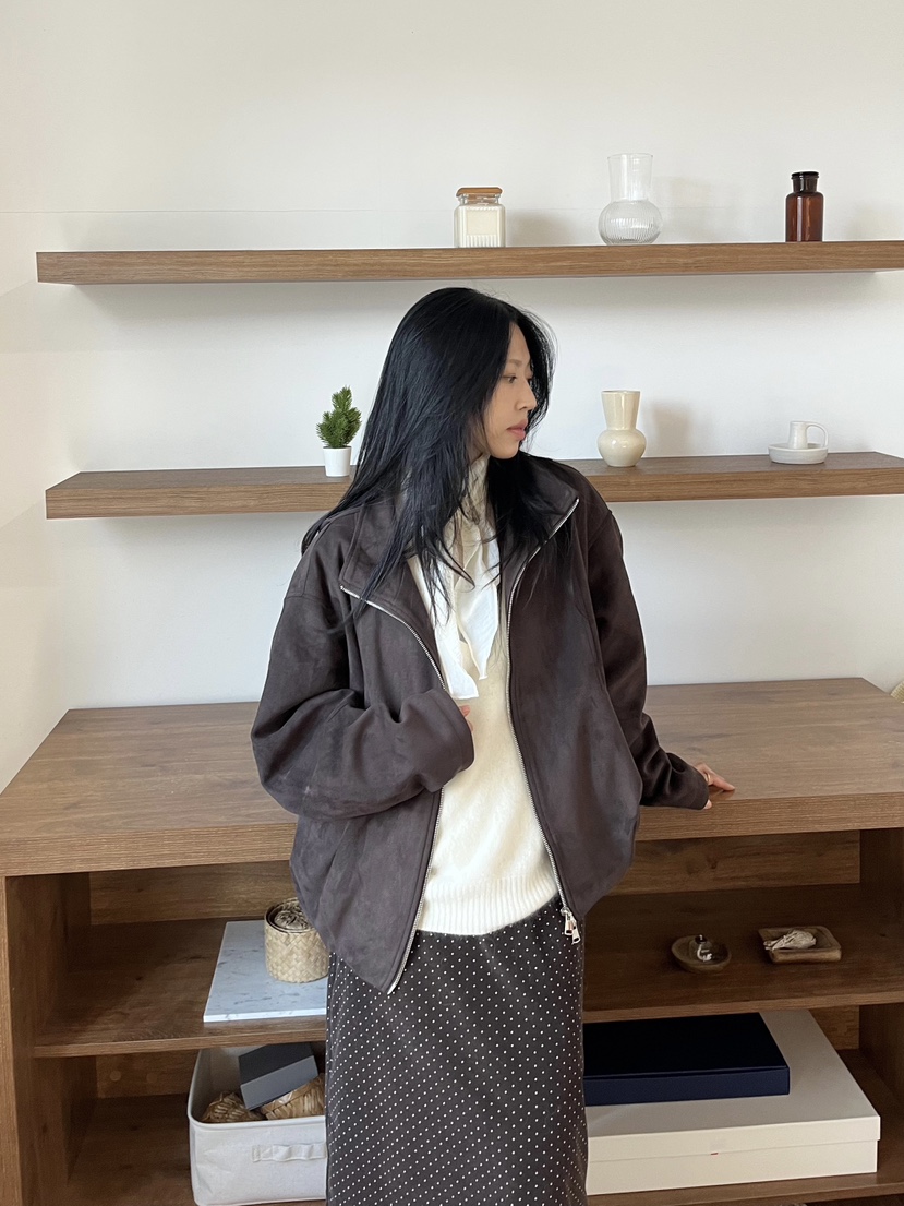 LEMATIN東大門㊣代購女裝新款職業時尚人氣25秋冬夾克絨面革LEMATIN夾克