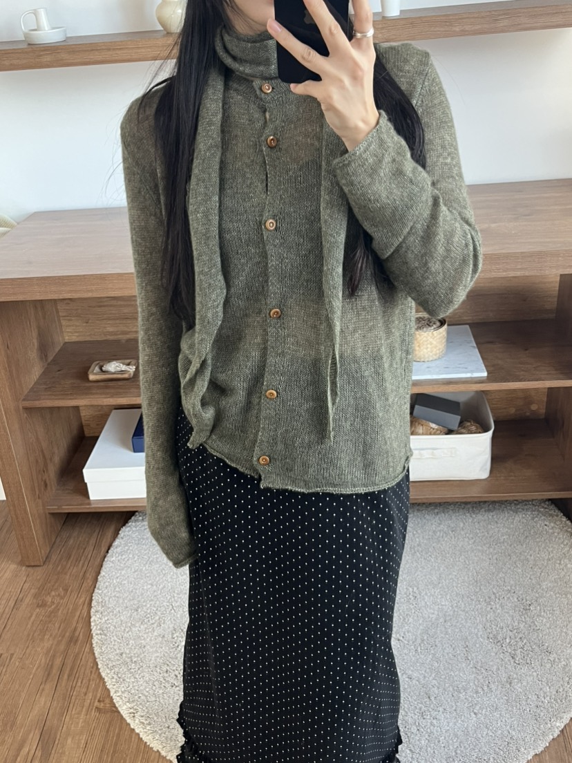 LEMATIN東大門㊣代購女士新品熱賣25秋冬推薦針織衫圍巾開衫LEMATIN針織衫