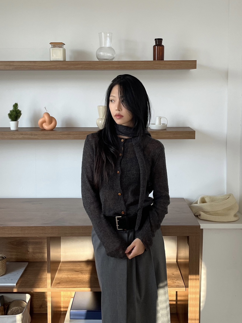 LEMATIN東大門㊣代購女士新品熱賣25秋冬推薦針織衫圍巾開衫LEMATIN針織衫