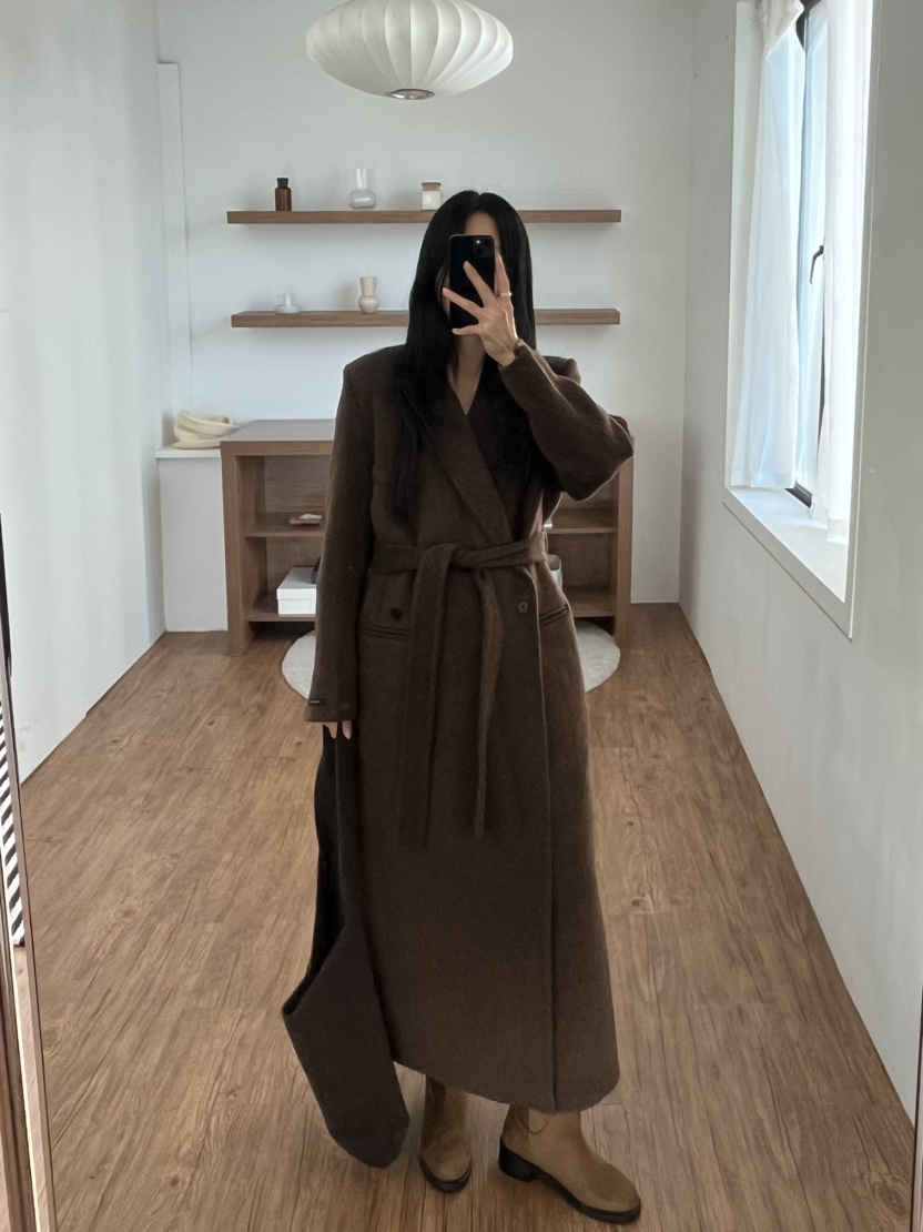 LEMATIN韓國直郵㊣女裝新款時尚真品熱賣推薦25秋冬中長款大衣LEMATIN中長款大衣