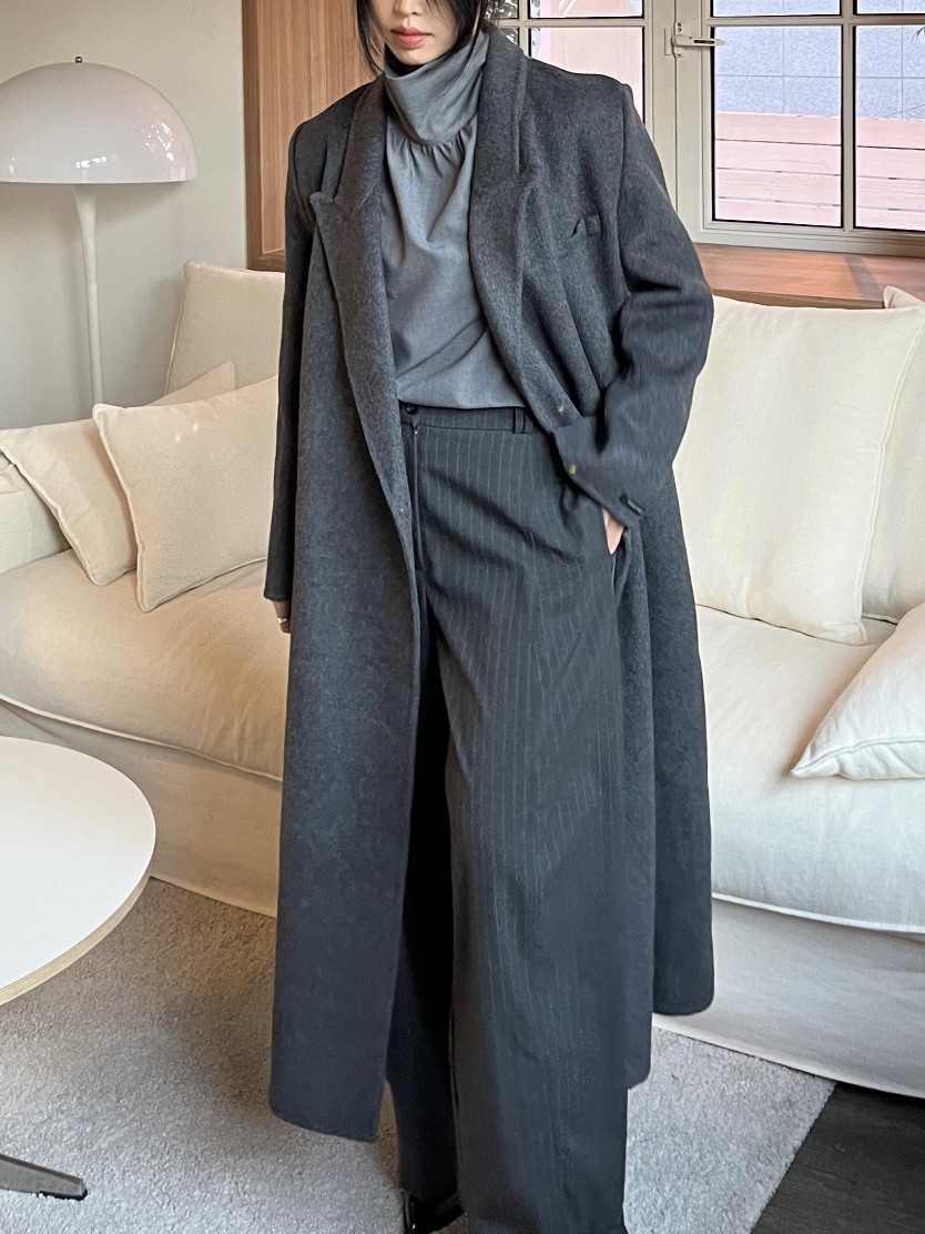 LEMATIN韓國直郵㊣女裝新款時尚真品熱賣推薦25秋冬中長款大衣LEMATIN中長款大衣