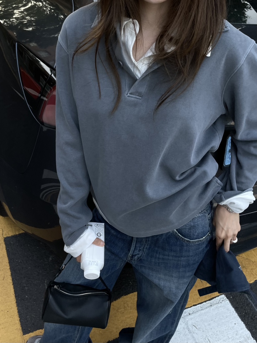 WATER/RIVER韓國代購㊣女士新品推薦時尚休閑人氣25秋冬長袖T恤WATER/RIVER長袖T恤