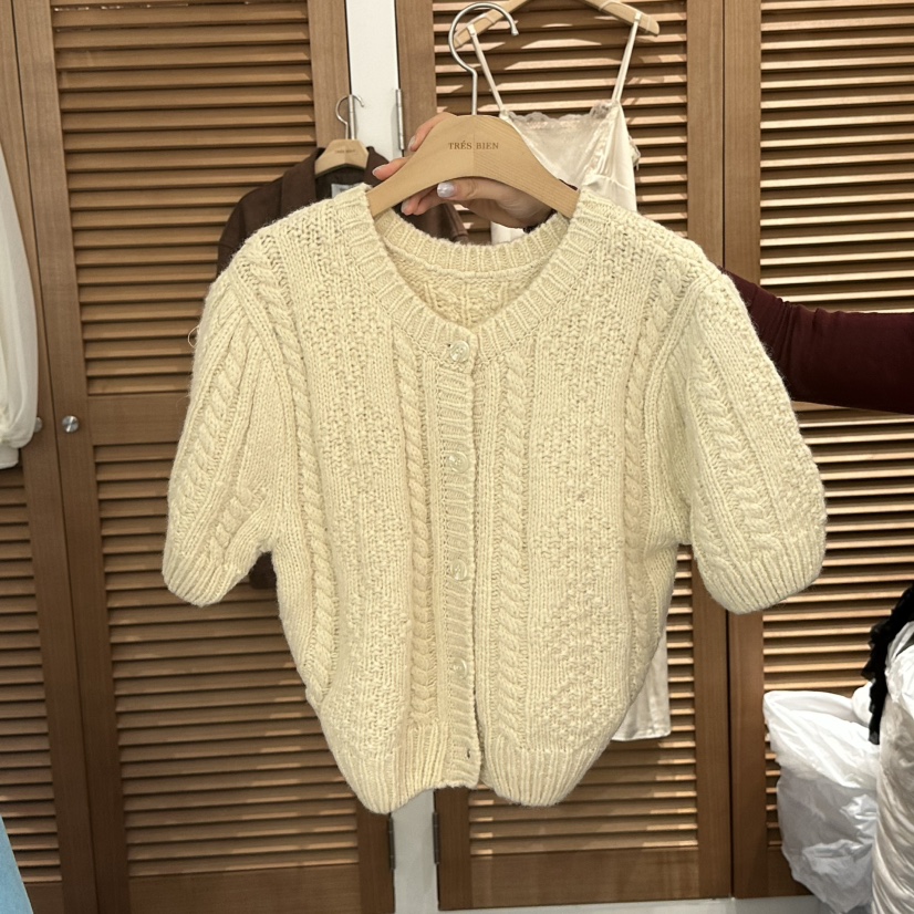 TRES BIEN韓國代購㊣女裝新款推薦人氣職業休閑25秋冬毛衣TRES BIEN毛衣圖色1