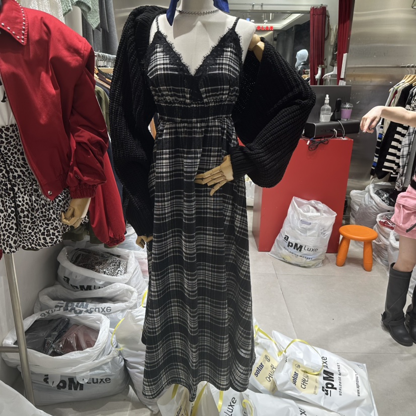 SOLAR東大門㊣代購女士新款人氣熱賣真品25秋冬休閑時尚連衣裙SOLAR連衣裙圖色2