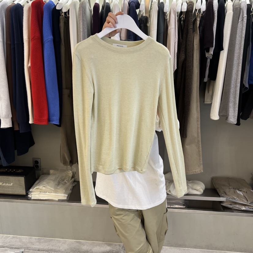 FAVE/FAVOURITE東大門㊣代購女士新品休閑人氣熱賣長袖T恤FAVOURITE長袖T恤圖色4