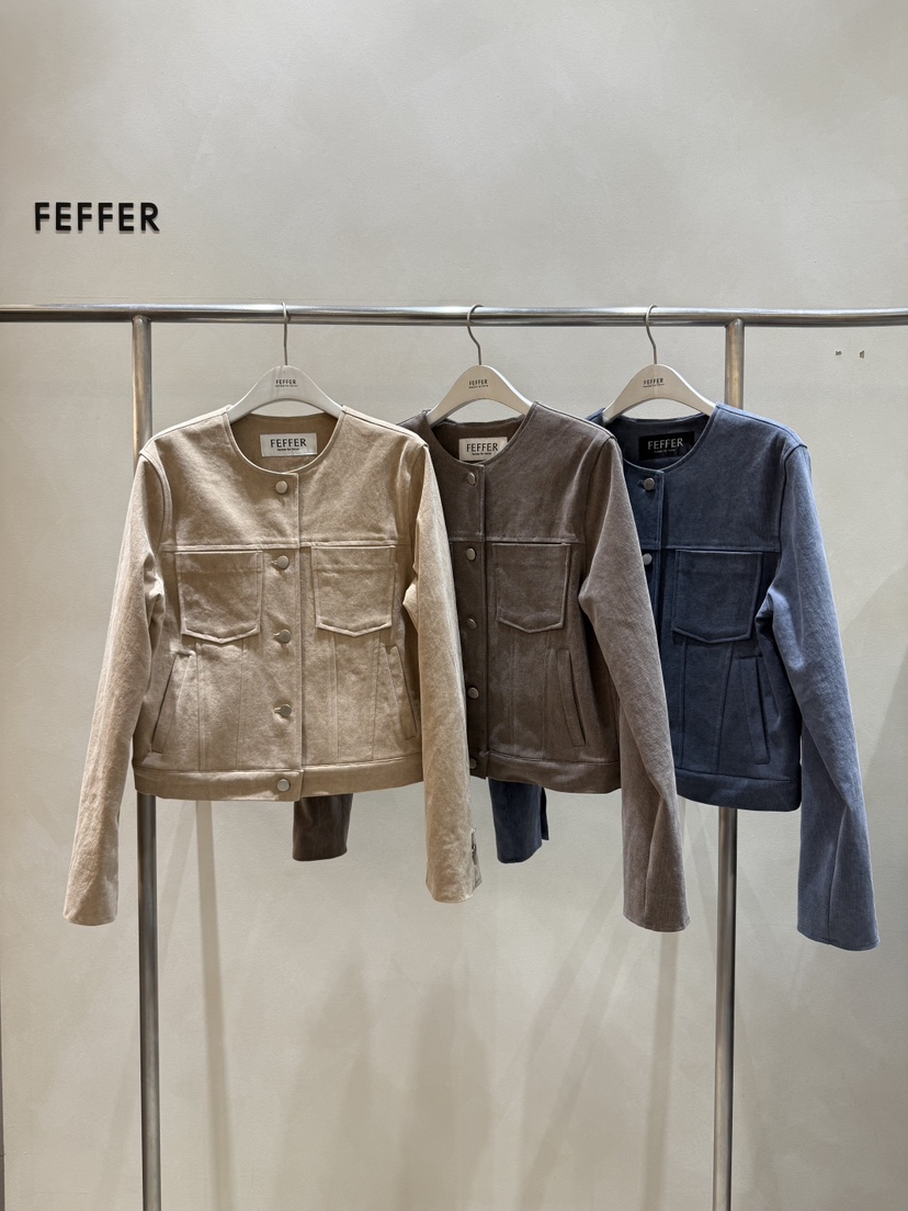 FEFFER韓國代購㊣女裝新款職業真品熱賣時尚推薦休閑人氣夾克FEFFER夾克