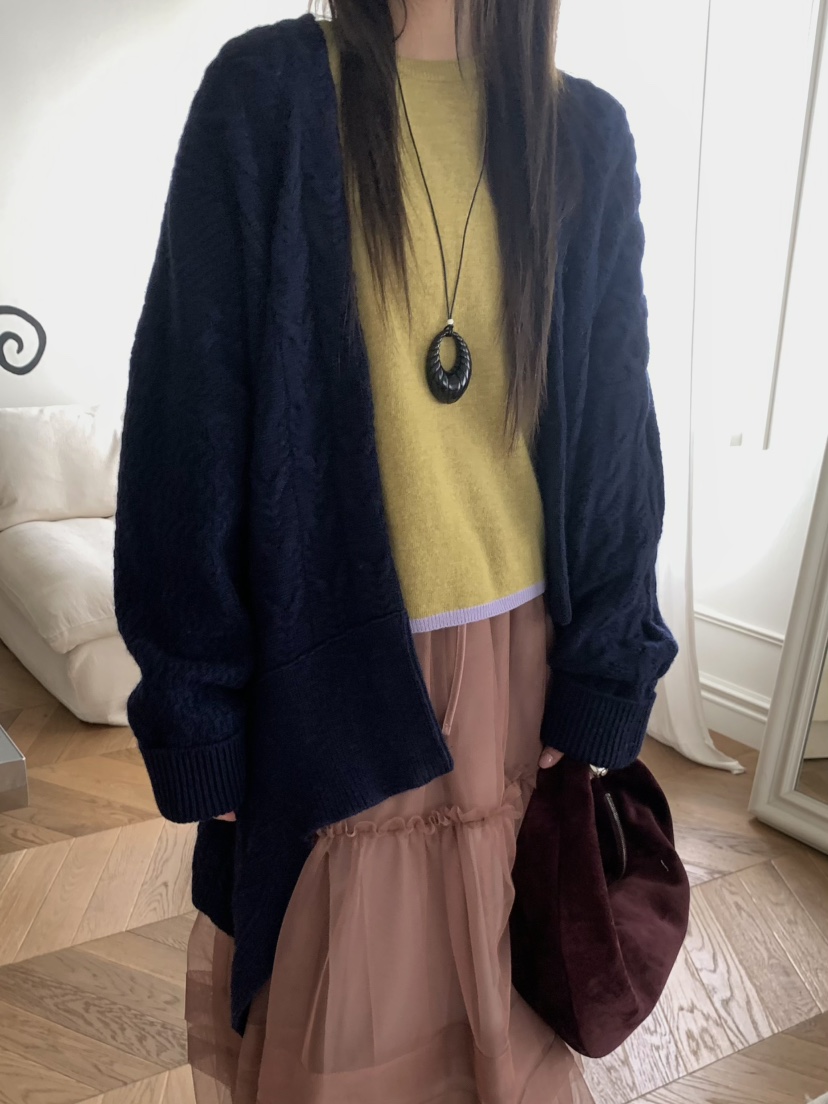 PEBBLE韓國代購㊣女裝新品時尚真品人氣熱賣職業毛衣羊毛開衫PEBBLE/LAYER毛衣
