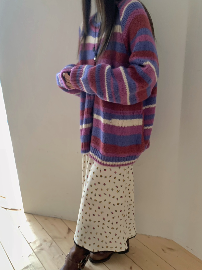 PEBBLE韓國直郵㊣女裝新品25秋冬時尚人氣推薦真品針織衫開衫PEBBLE/LAYER針織衫