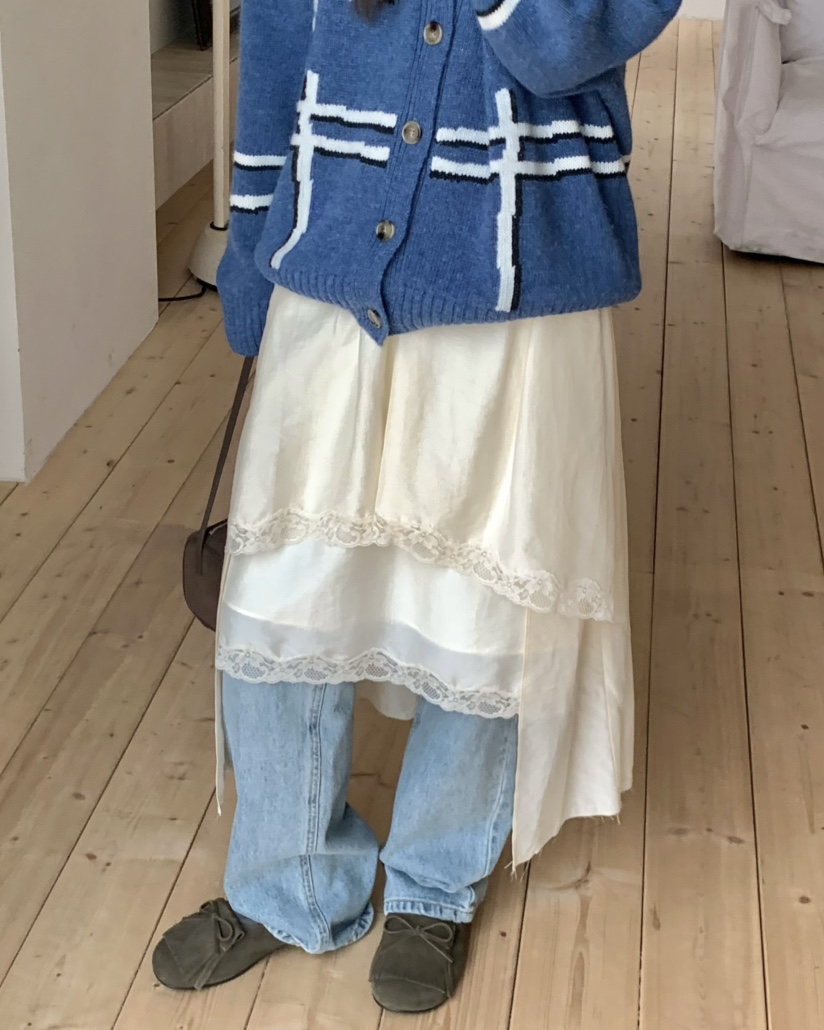 PEBBLE韓國代購㊣女裝新品真品休閑25秋冬職業半身裙中短裙PEBBLE/LAYER半身裙/中短裙