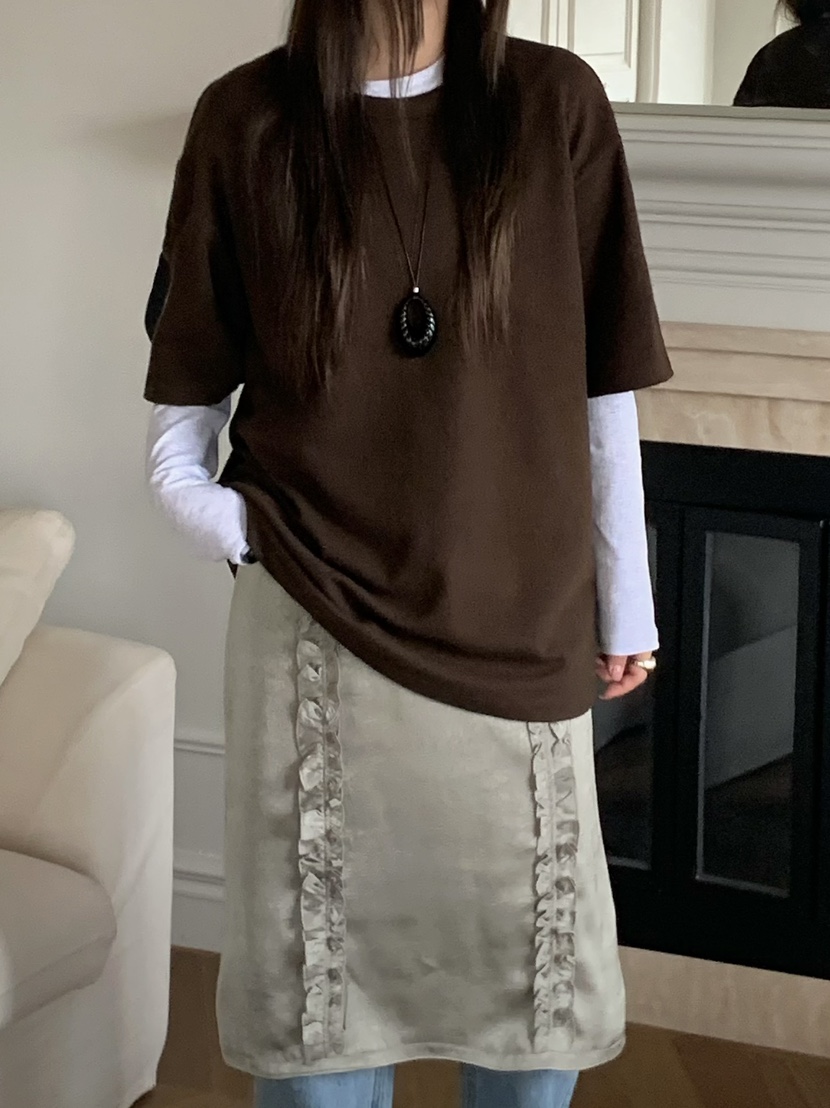 PEBBLE韓國直郵㊣女裝新品人氣休閑真品推薦25秋冬半身裙中短裙PEBBLE/LAYER半身裙/中短裙