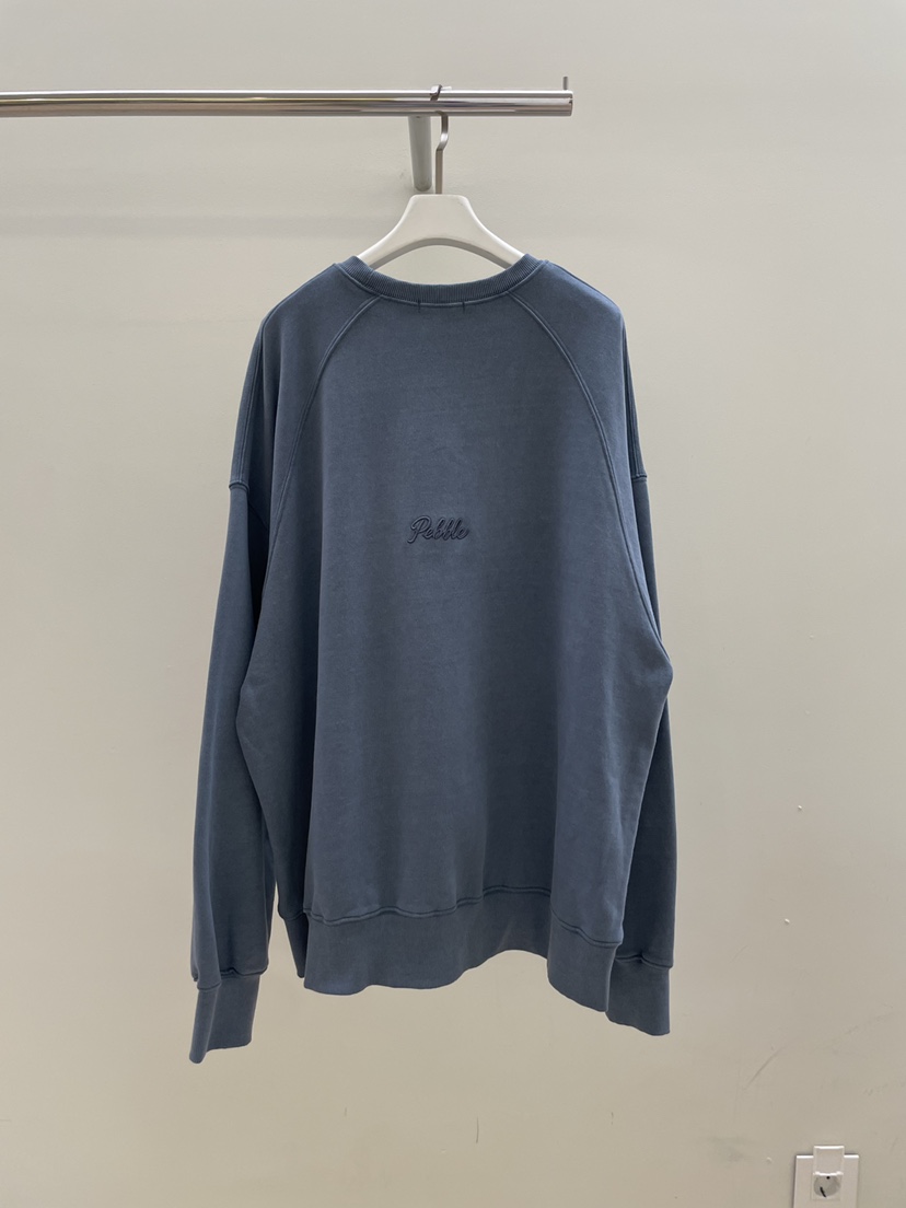 PEBBLE東大門㊣直郵女裝新品時尚人氣真品職業休閑衛衣刺繡PEBBLE/LAYER衛衣
