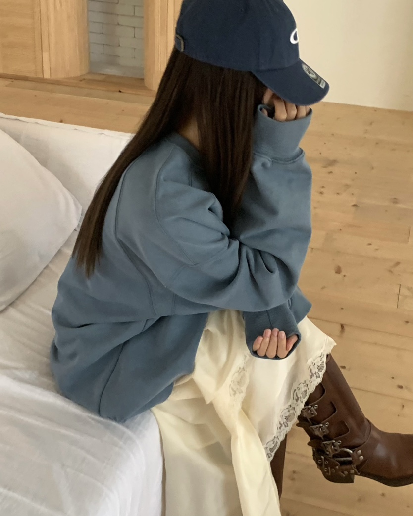 PEBBLE東大門㊣直郵女裝新品時尚人氣真品職業休閑衛衣刺繡PEBBLE/LAYER衛衣