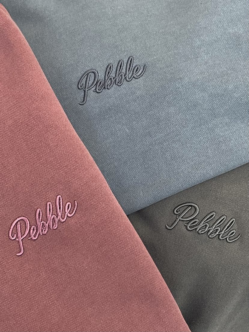 PEBBLE東大門㊣直郵女裝新品時尚人氣真品職業休閑衛衣刺繡PEBBLE/LAYER衛衣