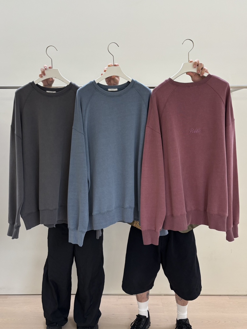 PEBBLE東大門㊣直郵女裝新品時尚人氣真品職業休閑衛衣刺繡PEBBLE/LAYER衛衣