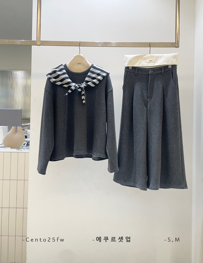 CENTO韓國代購㊣女裝新品職業推薦人氣時尚套裝不含絲巾兩件套CENTO套裝圖色1