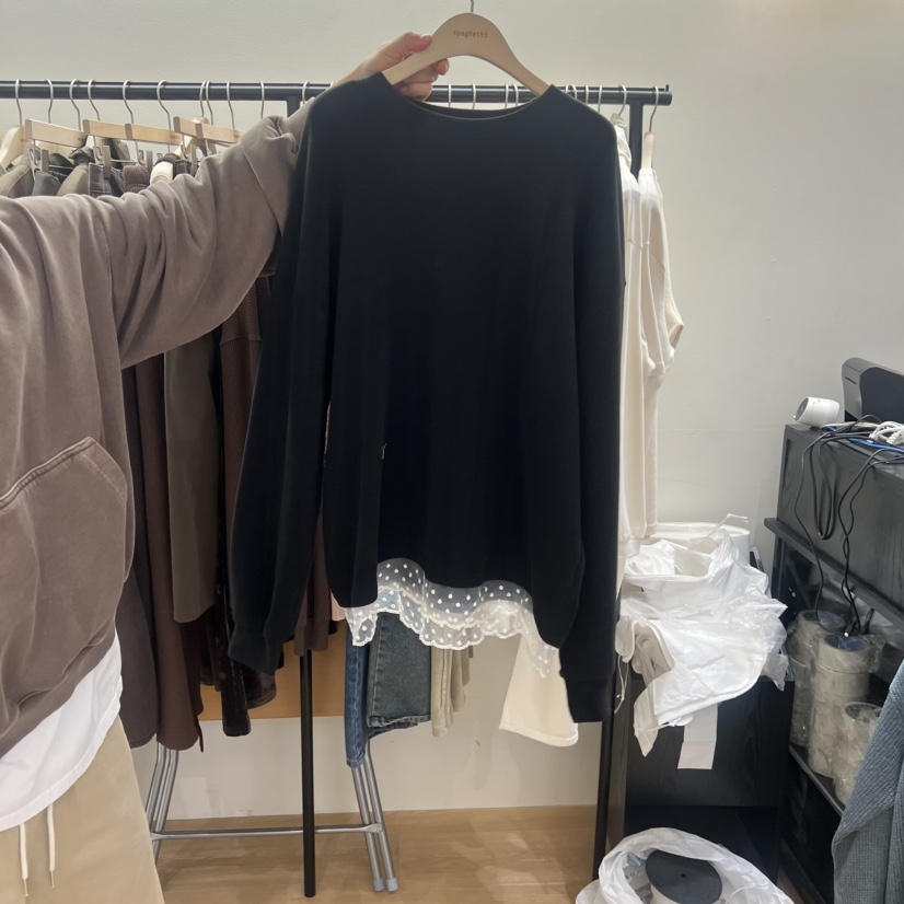 SPAGHETTI東大門㊣代購女士新品25秋冬推薦時尚人氣熱賣衛衣spaghetti衛衣圖色2