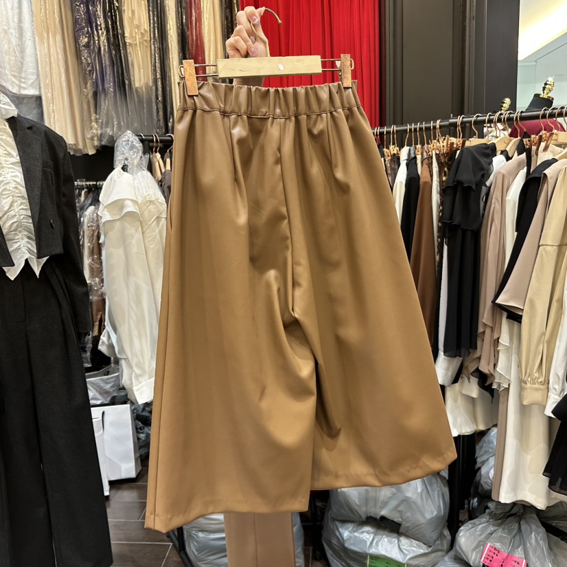HERISH-HAUTE東大門㊣實拍女裝新品職業真品休閑人氣長裙皮革HERISH-HAUTE長裙