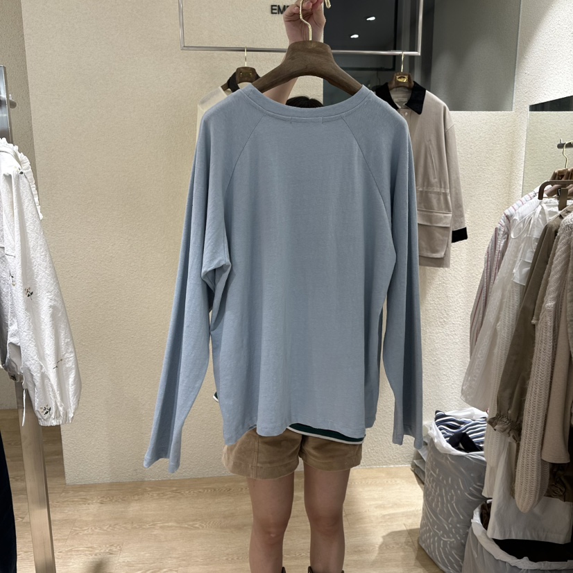 EMPTY韓國代購㊣女裝新品人氣熱賣職業推薦休閑25秋冬長袖T恤EMPTY長袖T恤