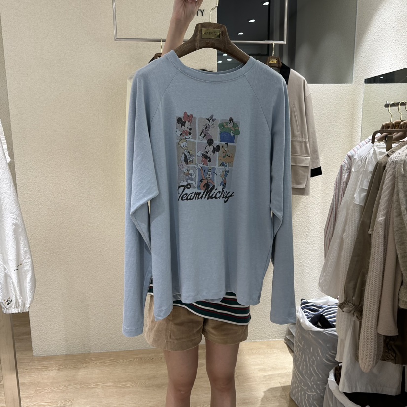 EMPTY韓國代購㊣女裝新品人氣熱賣職業推薦休閑25秋冬長袖T恤EMPTY長袖T恤圖色2