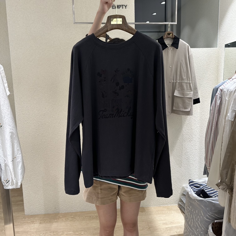 EMPTY韓國代購㊣女裝新品人氣熱賣職業推薦休閑25秋冬長袖T恤EMPTY長袖T恤圖色3