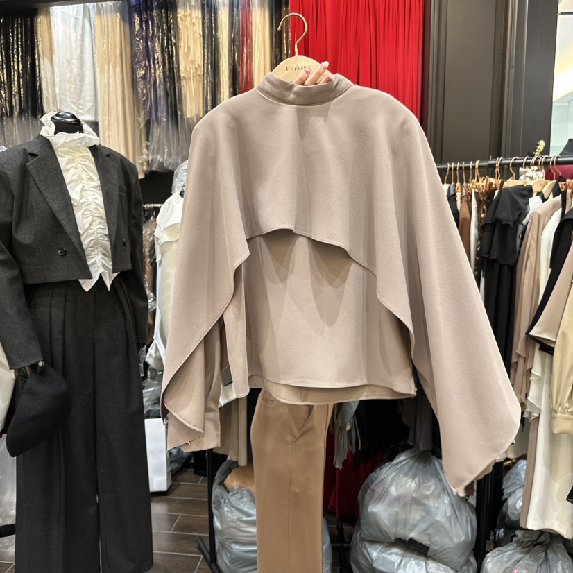 HERISH-HAUTE東大門㊣直郵女士新品人氣襯衫蕾絲衫假兩件斗篷HERISH-HAUTE襯衫/蕾絲衫圖色2