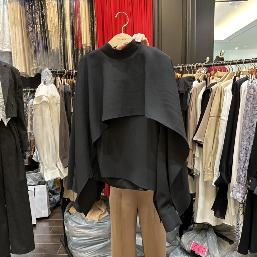 HERISH-HAUTE東大門㊣直郵女士新品人氣襯衫蕾絲衫假兩件斗篷HERISH-HAUTE襯衫/蕾絲衫圖色3