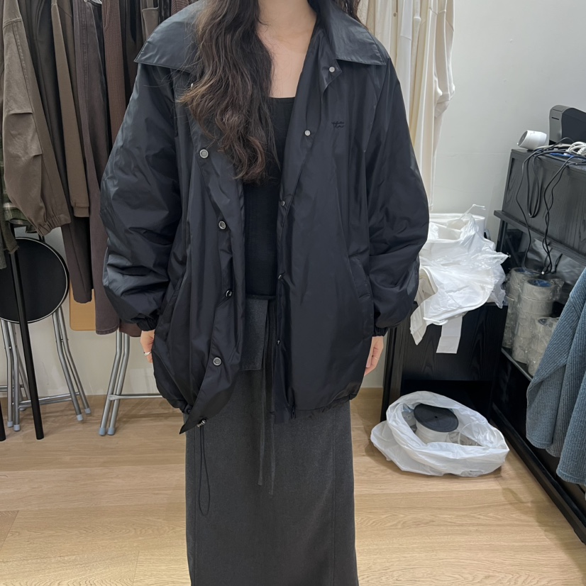 SPAGHETTI韓國代購㊣女裝新品職業推薦時尚短款棉服填充夾棉spaghetti短款棉服圖色1