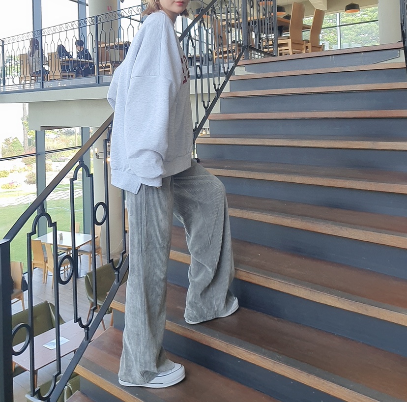 ONL東大門㊣實拍女士新款休閑熱賣時尚職業推薦休閑褲燈芯絨ONL休閑褲