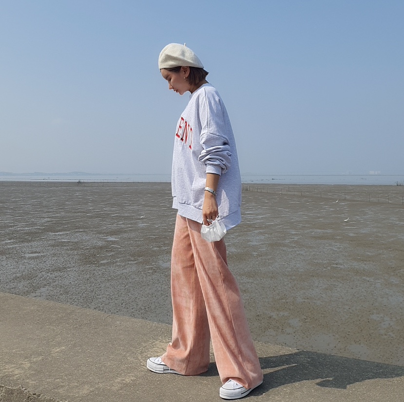 ONL東大門㊣實拍女士新款休閑熱賣時尚職業推薦休閑褲燈芯絨ONL休閑褲