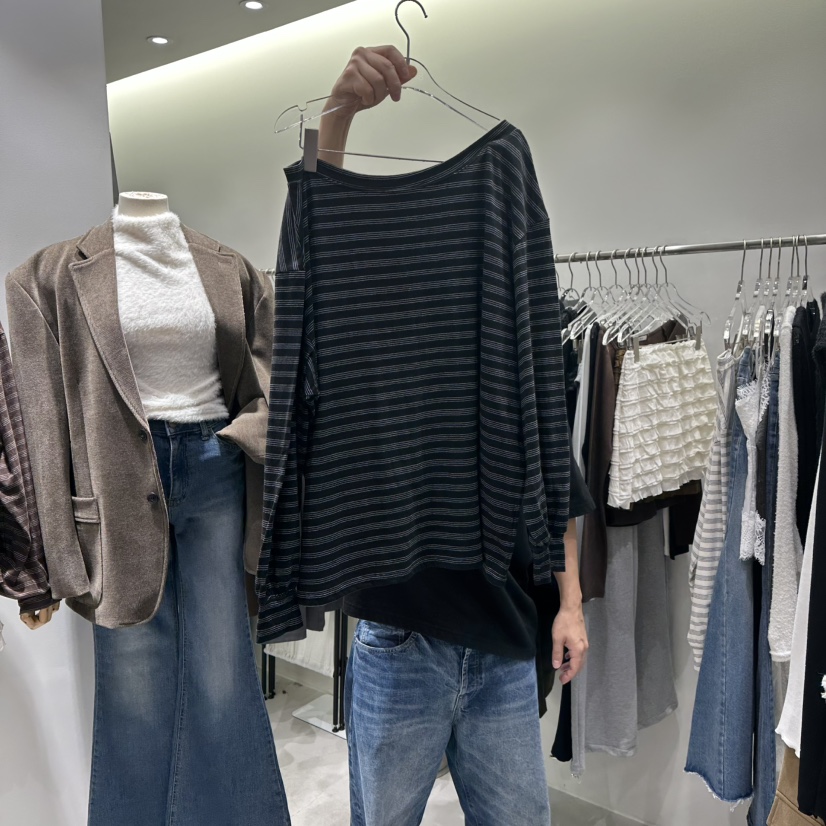BAIE.38韓國代購㊣女裝新品時尚人氣職業休閑熱賣25秋冬長袖T恤BAIE.38長袖T恤圖色3