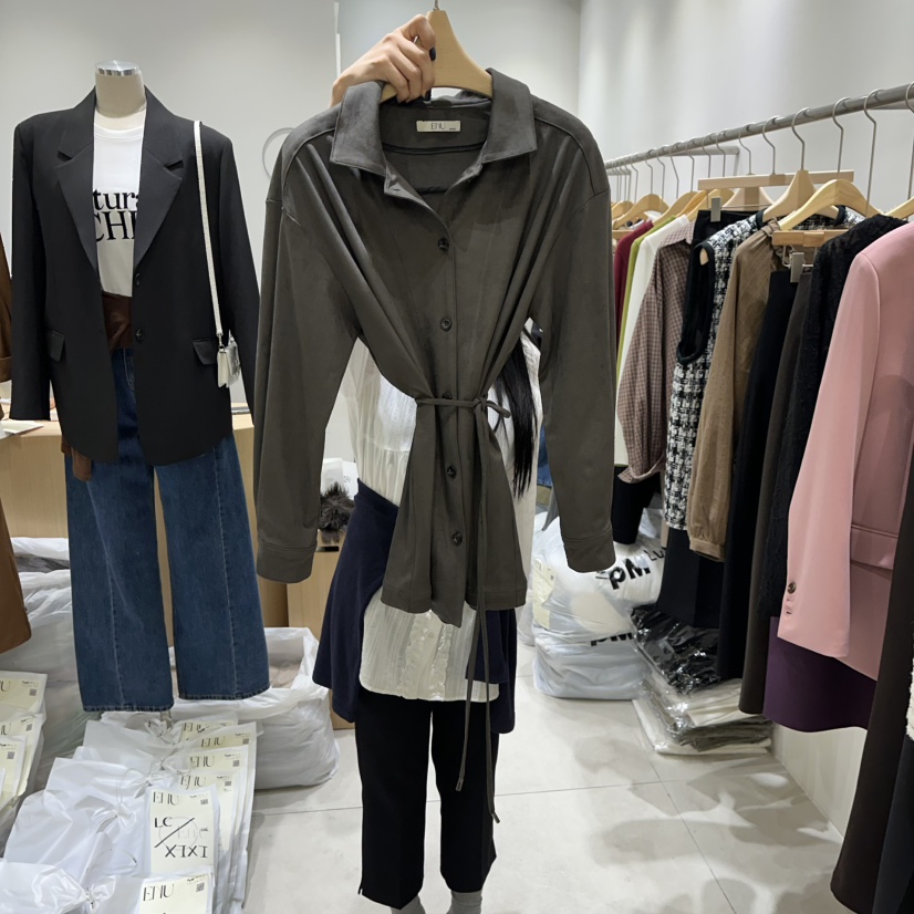 EN.U東大門㊣直郵女裝新款休閑職業推薦時尚人氣夾克絨面革EN.U夾克圖色2