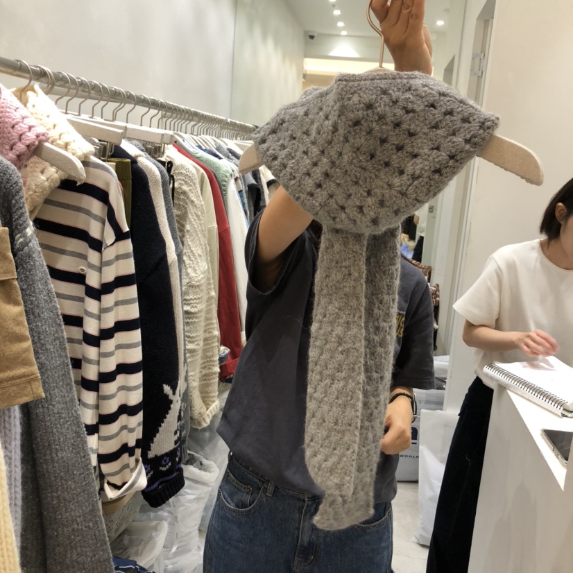 ASOME東大門㊣實拍女裝新品熱賣人氣時尚推薦帽子手工圍巾連帽A.SOME帽子