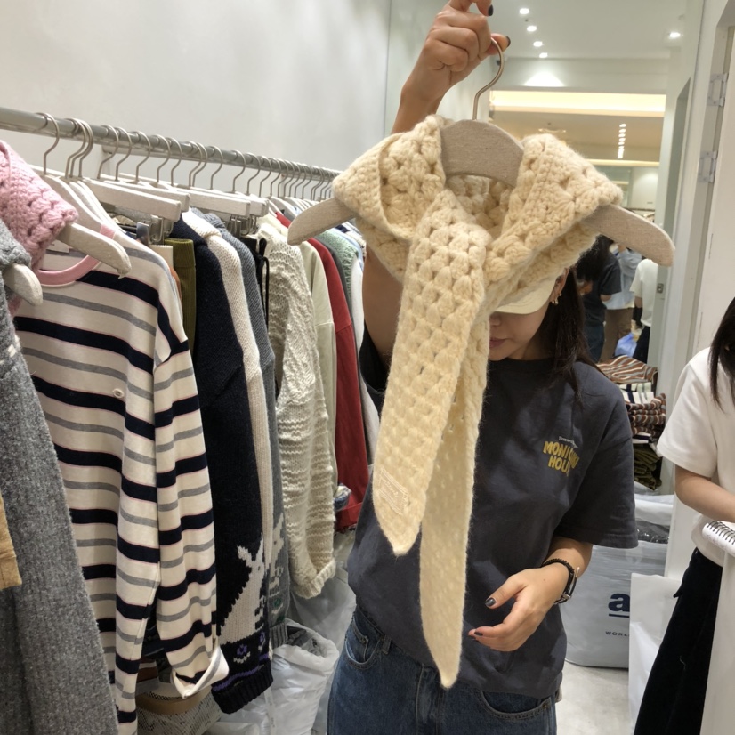 ASOME東大門㊣實拍女裝新品熱賣人氣時尚推薦帽子手工圍巾連帽A.SOME帽子圖色3